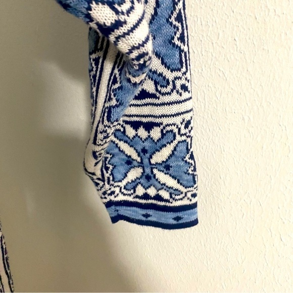 Yarn Works Vintage Women Aztec Sweater Dress Made USA 100% Cotton Size Large - Picture 3 of 7